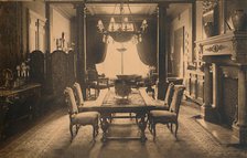 Dining room at the Cuban Embassy in Brussels, Belgium, 1927.  Creator: Unknown.