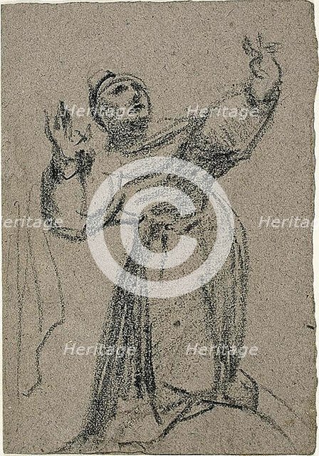 Kneeling Figure with Arms Raised, n.d. Creator: Jean-Baptiste Carpeaux.