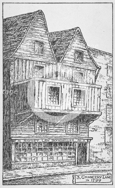 No 3 Chancery Lane, City of London, 1799. Artist: Anon