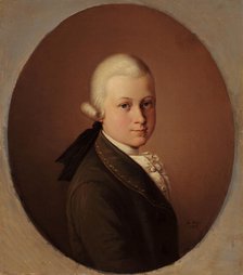 Wolfgang Amadeus Mozart as child, 1859. Creator: Bode, Leopold (1831-1906).