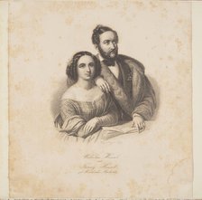 Composer Fanny Hensel, née Mendelssohn Bartholdy, and her husband, Wilhelm Hensel, 1846. Creator: Singer, Johann Paul (1823-?).