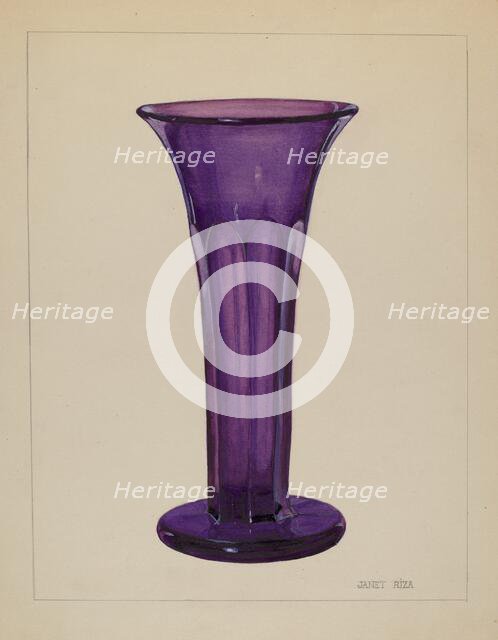 Vase, c. 1937. Creator: Janet Riza.