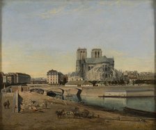 Apse of Notre-Dame, seen from the Quai de la Tournelle, 1860. Creator: Harrouart, Emile (1826-?).