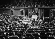 Pres. Wilson addressing Congress, 1913. Creator: Bain News Service.