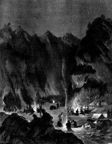 The Indian Frontier Rising: ...Expeditionary Force...Christmas Dinner in the Bazar Valley, 1898. Creator: Unknown.