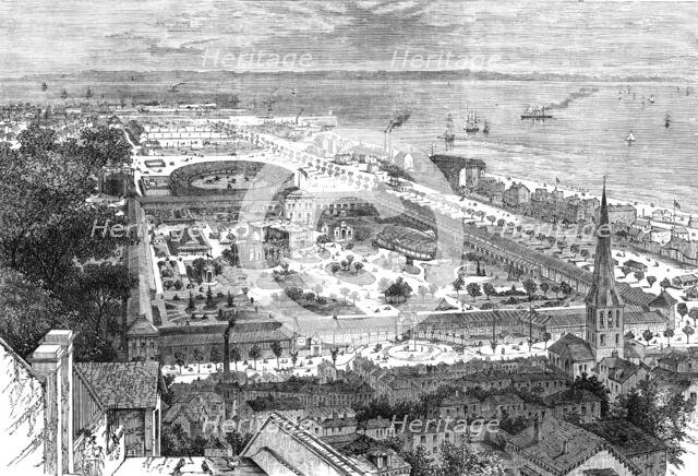 Bird’s eye view of the International Maritime Exhibition at Havre, 1868. Creator: Unknown.