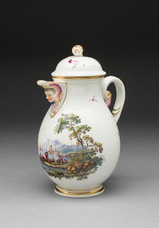 Coffee Pot, Ansbach, c. 1770. Creator: Ansbach Pottery and Porcelain Factory.