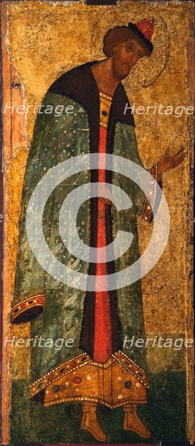 Saint Prince Boris, 15th century. Artist: Russian icon  