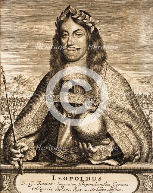 Emperor Leopold I (1640-1705) (From: Schauplatz des Krieges), 1675. Creator: Anonymous.