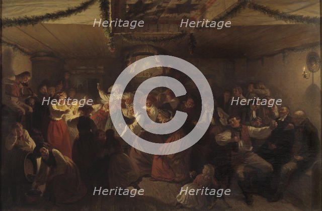 The Wedding in Vingåker, 1857. Creator: Wallander, Josef Wilhelm (1821-1888).