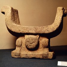 Jaguar Throne carved from lava stone, Pre-Columbian from Manaos, Ecuador.  Artist: Unknown.
