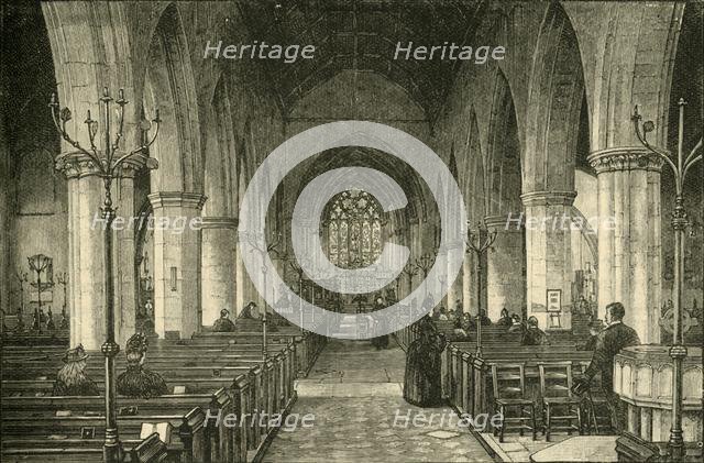 'St. Nicholas' Church: The Nave, 1886', (1898). Creator: Unknown.