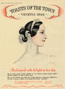 'Acclaimed with delight in her day, Toasts of the Town - Venetia 1854', 1940. Artist: Unknown.