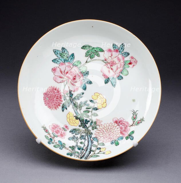 Dish, China, c. 1725, Qing Dynasty (1644-1911), Yongzhen period (1723-1735). Creator: Unknown.