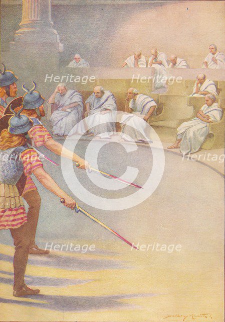 'Seated in chairs of ivory, sat a number of strange, venerable old men', c1912 (1912). Artist: Ernest Dudley Heath.