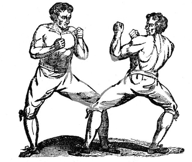 Bare-knuckle boxing, c18th century. Artist: Unknown