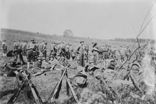 Marines resting behind lines, between c1915 and c1920. Creator: Bain News Service.