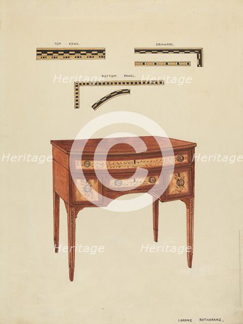 Dressing Table, c. 1938. Creator: Lorenz Rothkrantz.