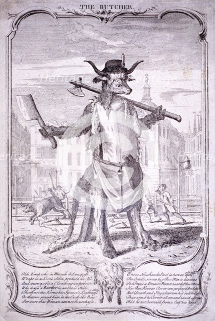 'The butcher', 1740. Artist: George Bickham