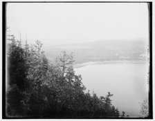 Devil's Lake from Observatory Hill, Wisconsin, between 1880 and 1899. Creator: Unknown.