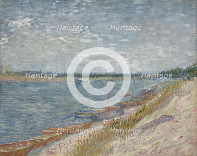 Les canots amarrés, 1887. Creator: Gogh, Vincent, van (1853-1890).