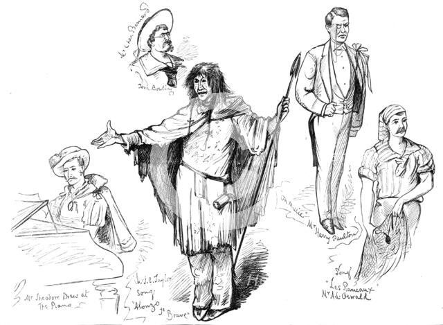 The Savage Club Entertainment at the Royal Albert Hall: some of the savages, 1883. Creator: Unknown.