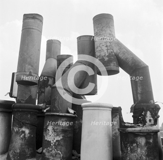 Chimney pots, Soho,  London, 1960-1965. Artist: John Gay