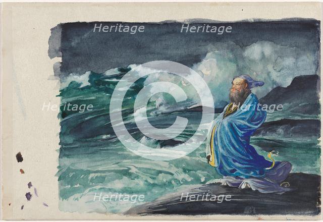 A Rishi Stirring Up a Storm, 1897. Creator: John La Farge (American, 1835-1910).