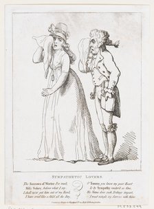 Sympathetic Lovers, February 6, 1797., February 6, 1797. Creator: Thomas Rowlandson.