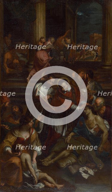 Saint Charles of Borromeo among Plague Victims, 1740-1760. Creator: Giovanni Bonatti.