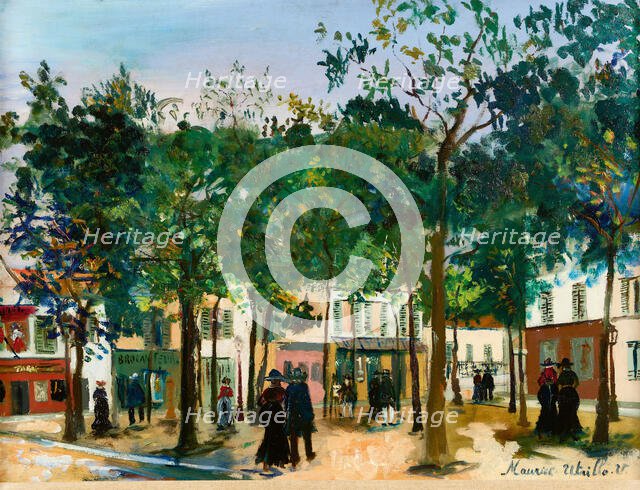 La Place du Tertre à Montmartre, c1920-1921. Creator: Utrillo, Maurice (1883-1955).