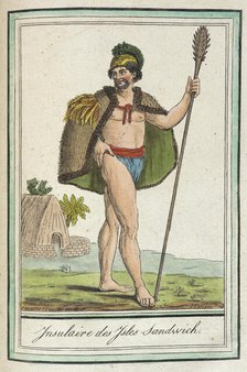 Costumes de Différents Pays, 'Ynsulaire des Ysles Sandwich', c1797. Creators: Jacques Grasset de Saint-Sauveur, LF Labrousse.