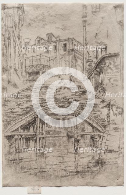 Ponte del Piovan, 1886. Creator: James McNeill Whistler (American, 1834-1903).