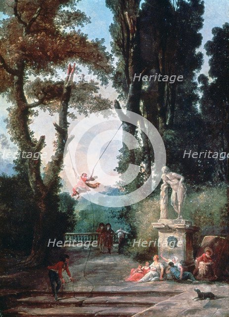 'The Swing', c1777. Artist: Robert Hubert