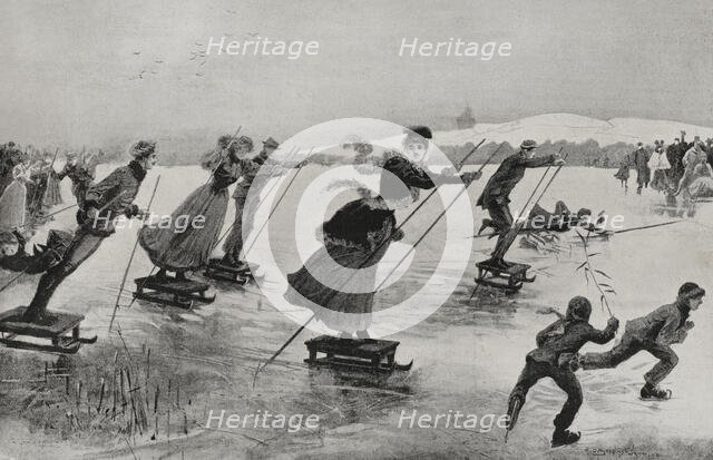 A new "sport" - popular amusements, Germany, 1898.  Creator: Unknown.