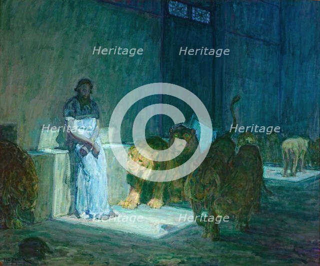 Daniel in the Lions' Den, between 1907 and 1918. Creator: Henry Ossawa Tanner.