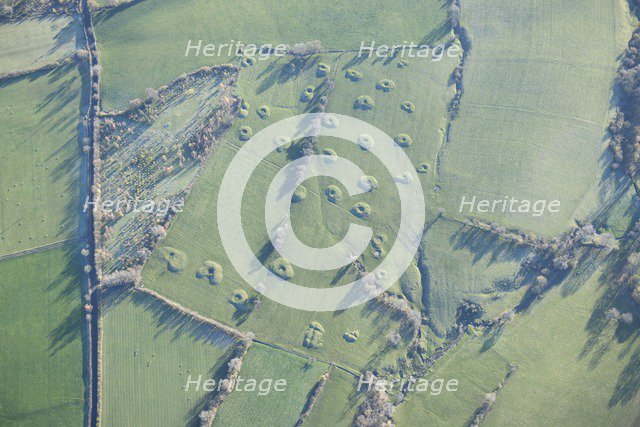 Earthwork remains of medieval or post-medieval mining, near Sleagill, Cumbria, 2013.  Creator: Historic England Staff Photographer.