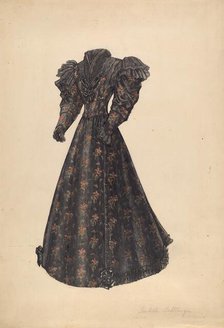 Dress, 1935/1942. Creator: Isabelle De Strange.