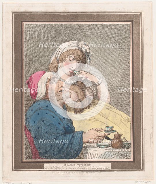 St James's Courtship, April 10, 1799., April 10, 1799. Creator: Thomas Rowlandson.