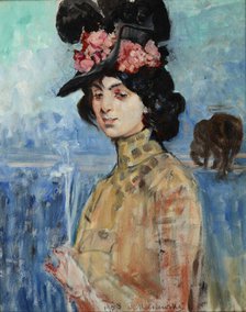 Portrait of Zofia Atteslander, 1908. Creator: Jacek Malczewski.