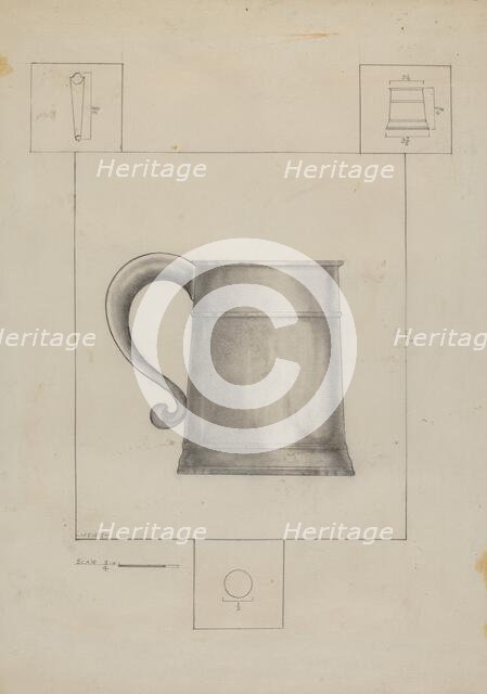 Pewter Mug, c. 1936. Creator: Henry Meyers.