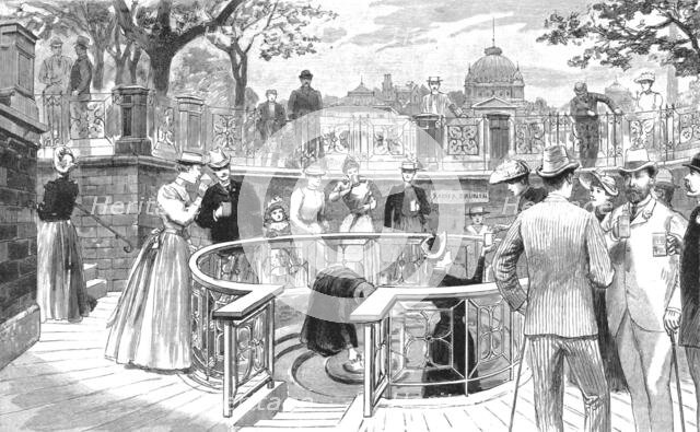 ''The Season at Homburg; The Emperor's Spring - The Prince of Wales taking the Waters', 1890. Creator: Unknown.