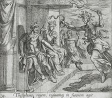 The Fury Tisiphone at the Palace of Athamas, published 1606. Creators: Antonio Tempesta, Wilhelm Janson.