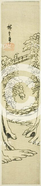 The Monkey Bridge in Winter, n.d. Creator: Ando Hiroshige.