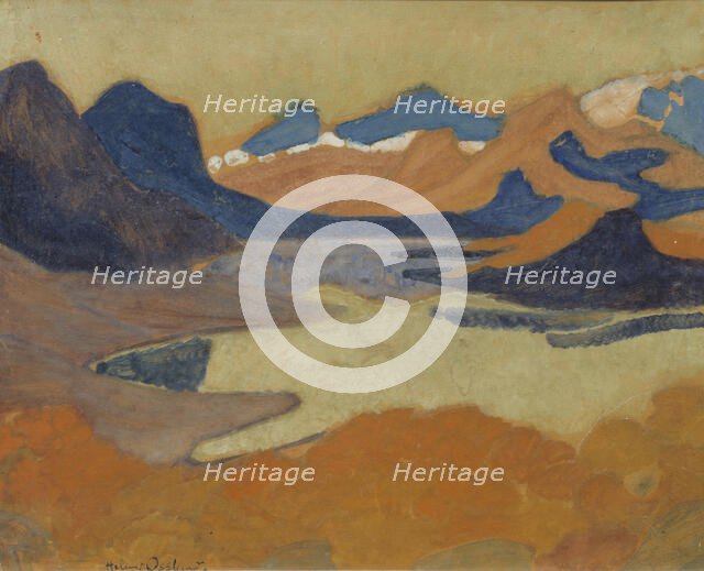 On the Way to Stora Sjöfallet, from 1922 until 1925. Creator: Helmer Osslund.