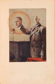 Vladimir Mayakovsky. From "For the Voice" by Vladimir Mayakovsky, 1923. Creator: Lissitzky, El (1890-1941).