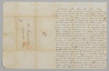 Letter to Samuel Fox from Giles Saunders regarding the slave trade, May 18, 1849. Creator: Giles Saunders.