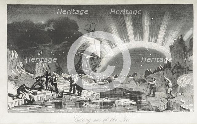 Cutting out of the ice, 1852.  Creator: Unknown.