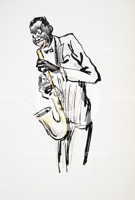 Saxophone Player, from 'White Bottoms' pub. 1927.