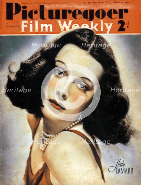 Hedy Lamarr (1914-2000), Austrian-born American actress, 1940. Artist: Unknown